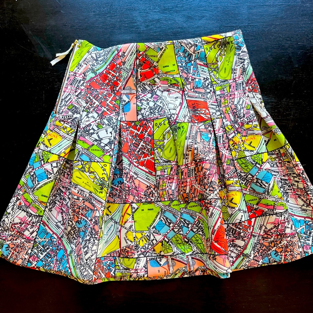 Anthropologie Maeve Carte Neoprene Skirt
